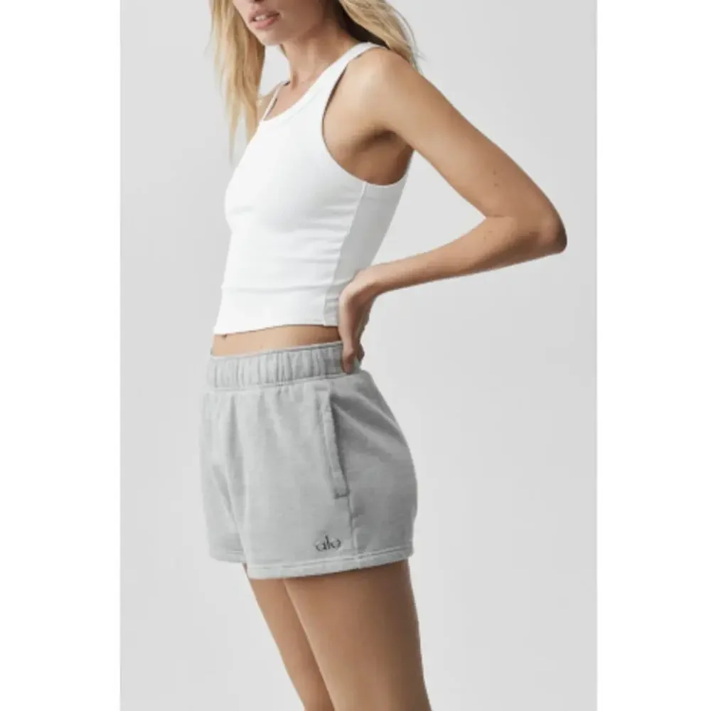 Alo Yoga White Goddess Ribbed Go-To Tank Top Size S